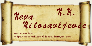 Neva Milosavljević vizit kartica